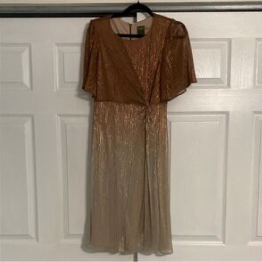 Chic Metallic Brown and Gold Gown